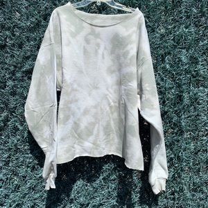 Tie-dyed wide cut sweater